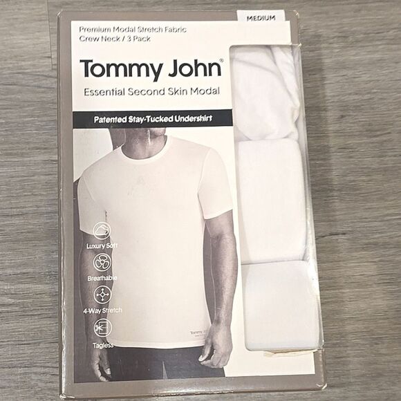 Tommy John Essential Second Skin Premium Modal Stretch Fabric Crew Neck- 3-PK - Picture 5 of 6